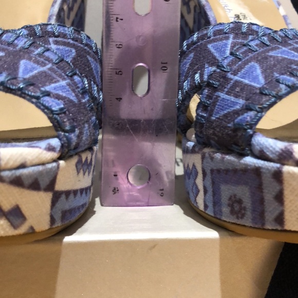 Stuart Weitzman denim platform wedge size 6.5 - Picture 9 of 10